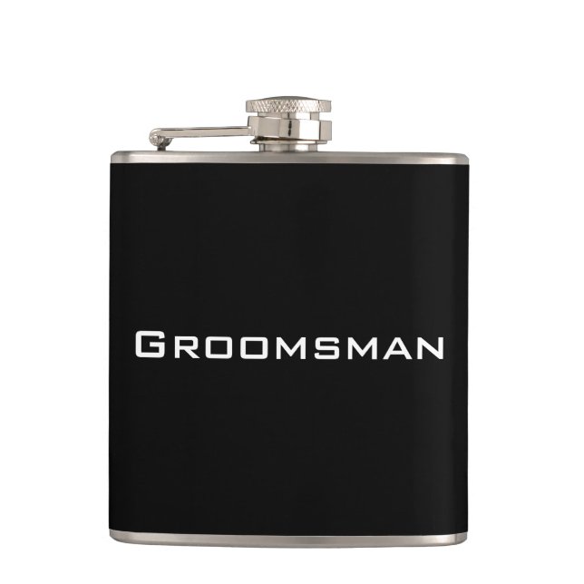 Groomsman Black Flask (Front)