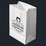 Groomsman Black Tie Medium Gift Bag<br><div class="desc">Wedding Groomsman Black Tie Gift Bag or Favour Bag</div>