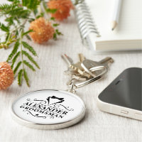 Groomsman Black Tie Premium Round
