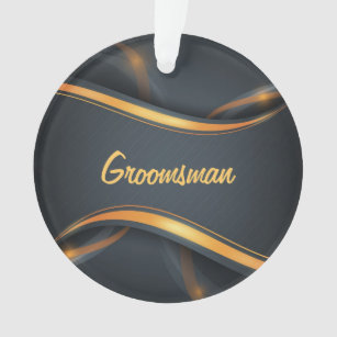 Groomsman (blk/gd) ornament