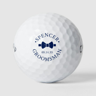 Groomsman Blue Bow Tie Golf Balls