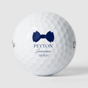 Groomsman Blue Bow Tie Golf Balls