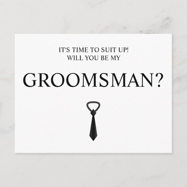  Groomsman Card, Groomsmen & Best Man Proposal,  Postcard (Front)