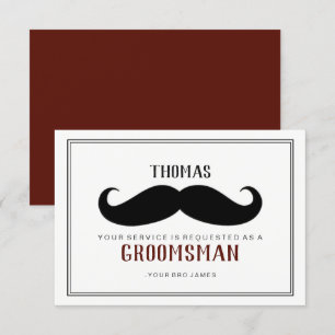 Groomsman Card - Your Stache Wine