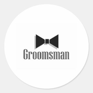 Groomsman Classic Round Sticker