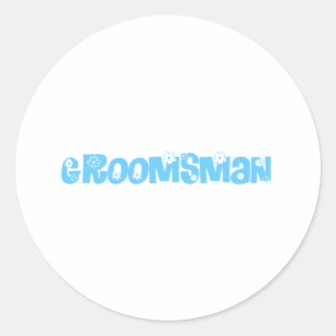 Groomsman Classic Round Sticker