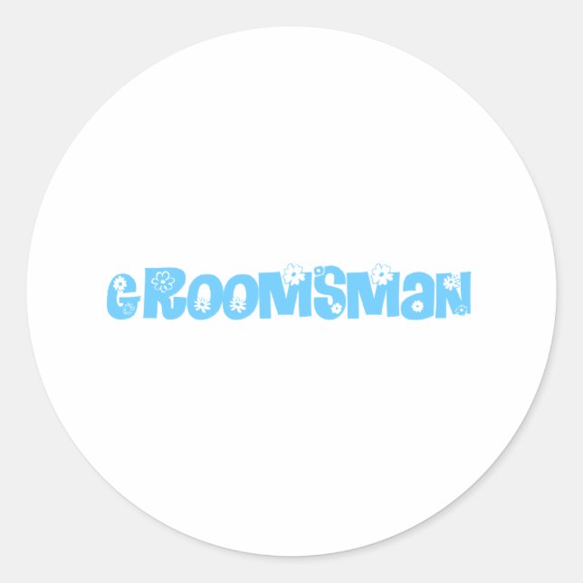 Groomsman Classic Round Sticker (Front)