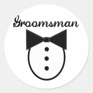 Groomsman Classic Round Sticker