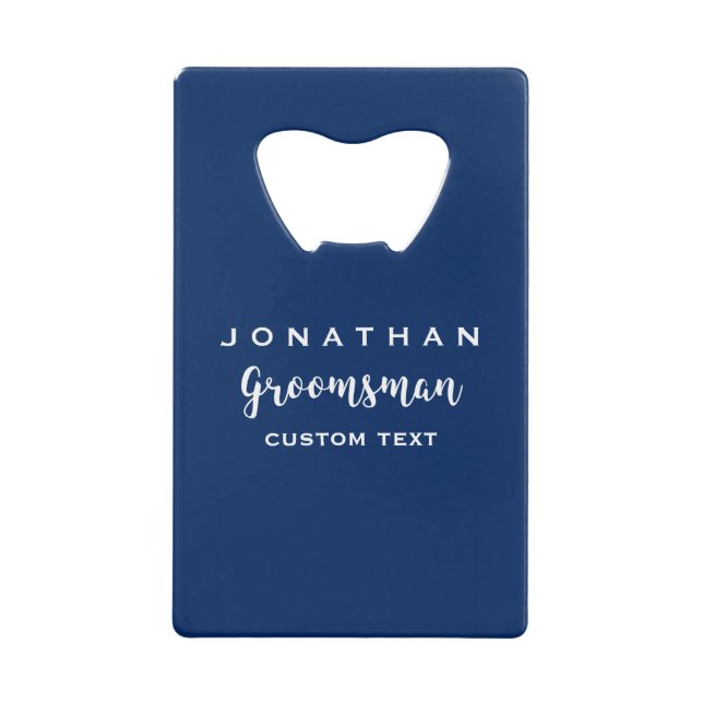 Groomsman Custom Wedding Favour Modern Monogram (Front)
