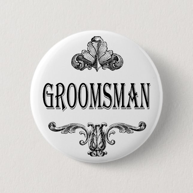groomsman customisable colour button (Front)