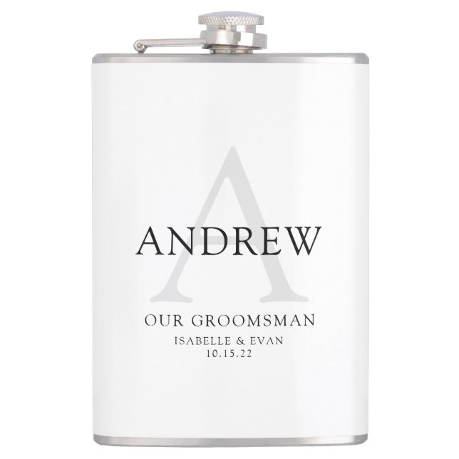 Groomsman Drinking Flask (Front)