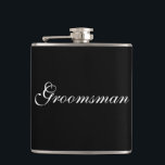 Groomsman Flask<br><div class="desc">Flask for the groomsman is shown in black and white. 
Customise this item or buy as is.</div>