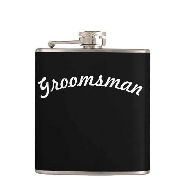 Groomsman Flask - Any Custom Colour (Front)