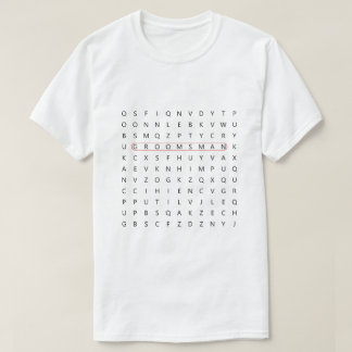 Groomsman Fun Wedding Word Search Bachelor Party T T-Shirt
