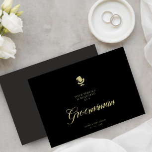 Groomsman Funny Wedding Minimalist Proposal Card