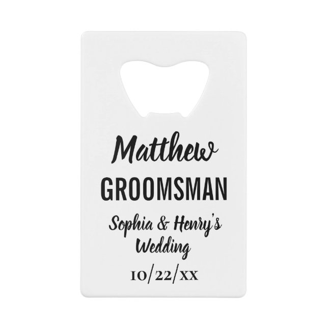 Groomsman Gift Modern Typography Wedding (Front)