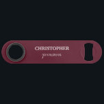 Groomsman Gift Personalised  Monogram Wedding<br><div class="desc">Monogram personalised wedding gift bottle opener for groomsmen.
Customise it with your own details. For further customisation,  please click the "Personalise” link and use Zazzle's advanced design tools to customise this template.</div>