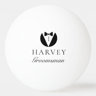 Groomsman Gift Simple Bow Tie Minimal Ping Pong Ball