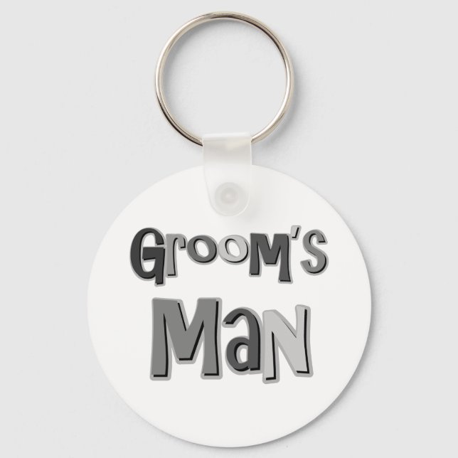 Groomsman Grey Key Ring (Front)