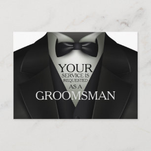 Groomsman Groomsmen Wedding Party Request Invitation