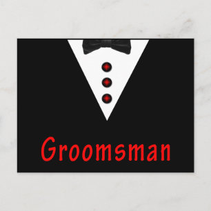 Groomsman In Tux Postcard
