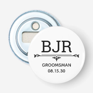 Groomsman Initials Bottle Opener