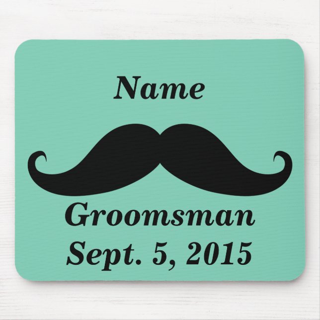 Groomsman Mustache Mousepad (Front)