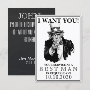 Groomsman or Best Man Proposal Invitation