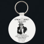 Groomsman or Best Man Proposal Invitation Key Ring<br><div class="desc">"I WANT YOU" uncle Sam on front. Personalized with groomsman's name,  message,  groom's name,  and a date given or the wedding date.</div>