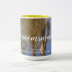 Groomsman Palm Trees Personalised Mugs