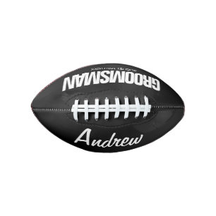 Groomsman personalised mini football wedding favou