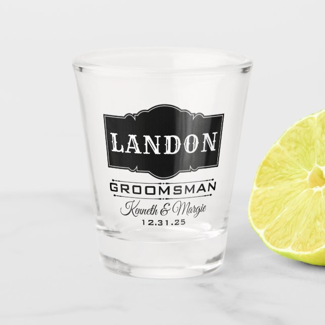 GROOMSMAN PERSONALIZED SHOT GLASS (Front)