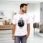 Groomsman photo bachelor party T-Shirt<br><div class="desc">Personalise and add a photo into the circular frame. Add a name</div>