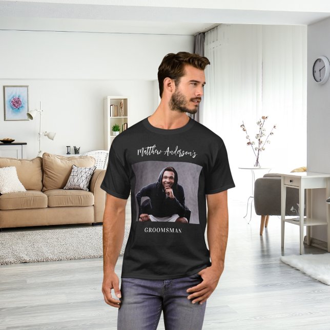 Groomsman photo bachelor party T-Shirt (Creator Uploaded)