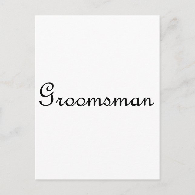 Groomsman Postcard (Front)