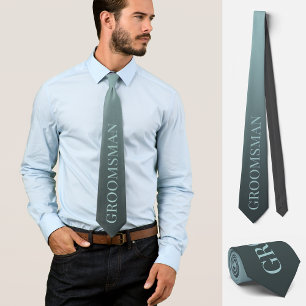 Groomsman proposal wedding elegant blue  tie