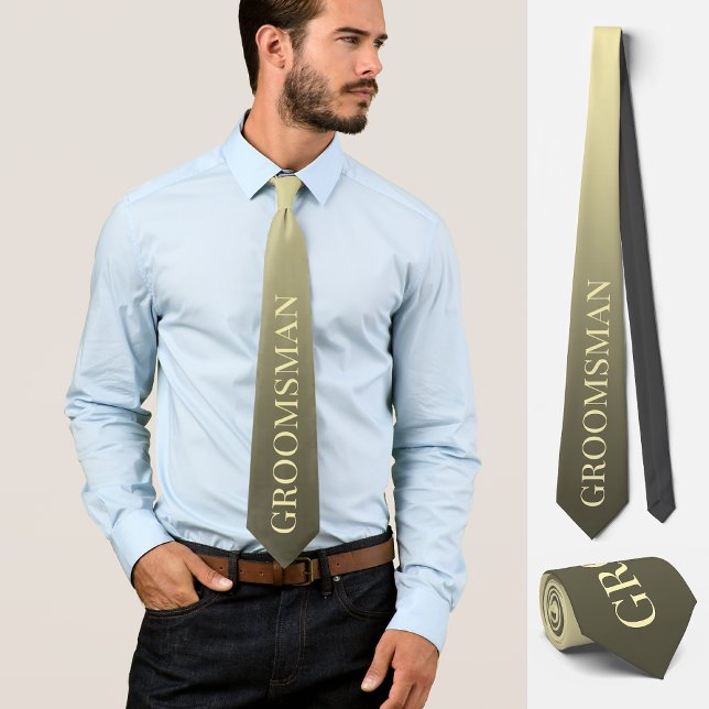 Groomsman proposal wedding party modern   tie (Creator Uploaded)