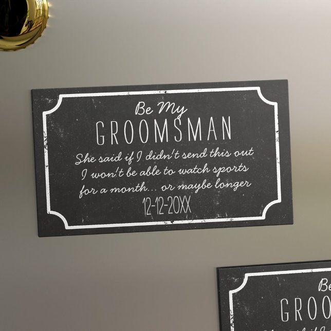 Groomsman Request 25 Magnetic Proposal Cards (if you have a lot of groomsmen - here's a 25 pack of mini proposal cards. Just add your details)