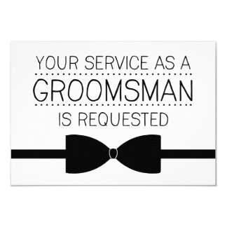 Groomsman Request | Groomsmen 9 Cm X 13 Cm Invitation Card