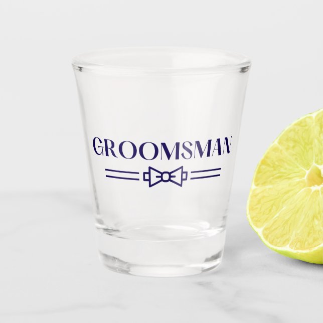 Groomsman  shot glass (Front)