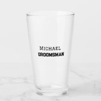 Groomsman simple minimal add name modern masculine