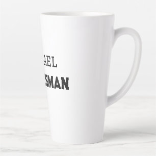 Groomsman simple minimal add name modern masculine latte mug