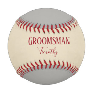 Groomsman Souvenir Baseball