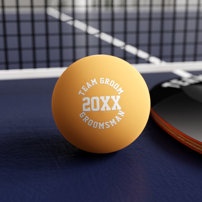 Groomsman Team Groom Wedding Favour Ping Pong Ball (A lovely gift for your Groomsman. Everybody needs a glow in the dark ping pong ball! Add a year!)