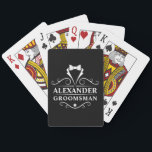 Groomsman Tuxedo Tie Black Playing Cards<br><div class="desc">Wedding Groomsman Tuxedo Tie Black Playing Cards</div>