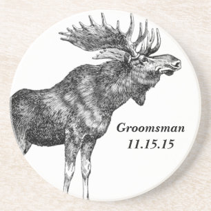 Groomsman Vintage Buck Coasters