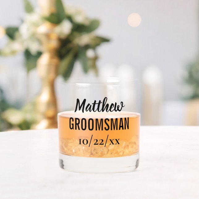 Groomsman Wedding Bachelor Party Favour  Whiskey Glass (Insitu (Wedding))