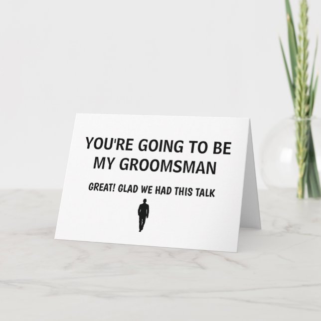 GROOMSMAN WEDDING Card (Front)