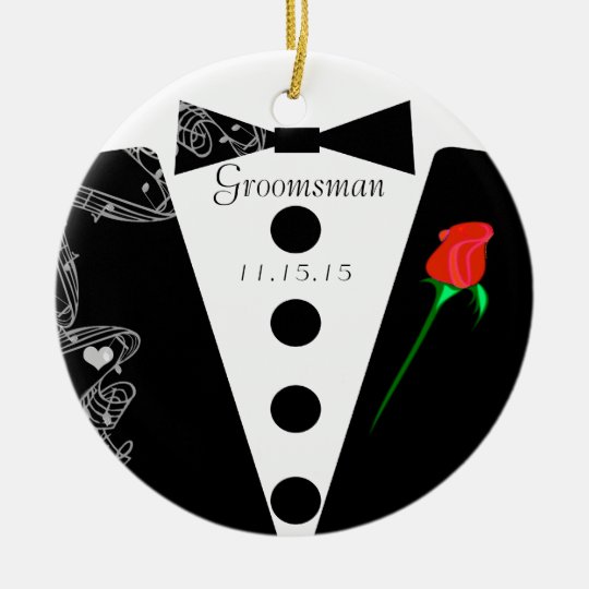 Groomsman Wedding Christmas Ornament