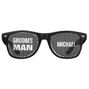 GROOMSMAN Wedding Favour Black and White A08 Retro Sunglasses